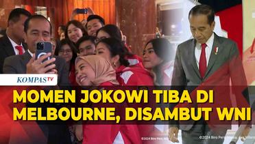 Momen Jokowi Tiba di Melbourne, Disambut WNI Nyanyi Lagu Indonesia Raya