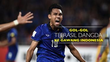 Gol-Gol Teerasil Dangda ke Gawang Timnas Indonesia di Piala AFF 2016