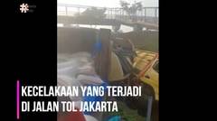 Kecelakaan Truck Penganggkut Terjadi Di Tol Jakarta