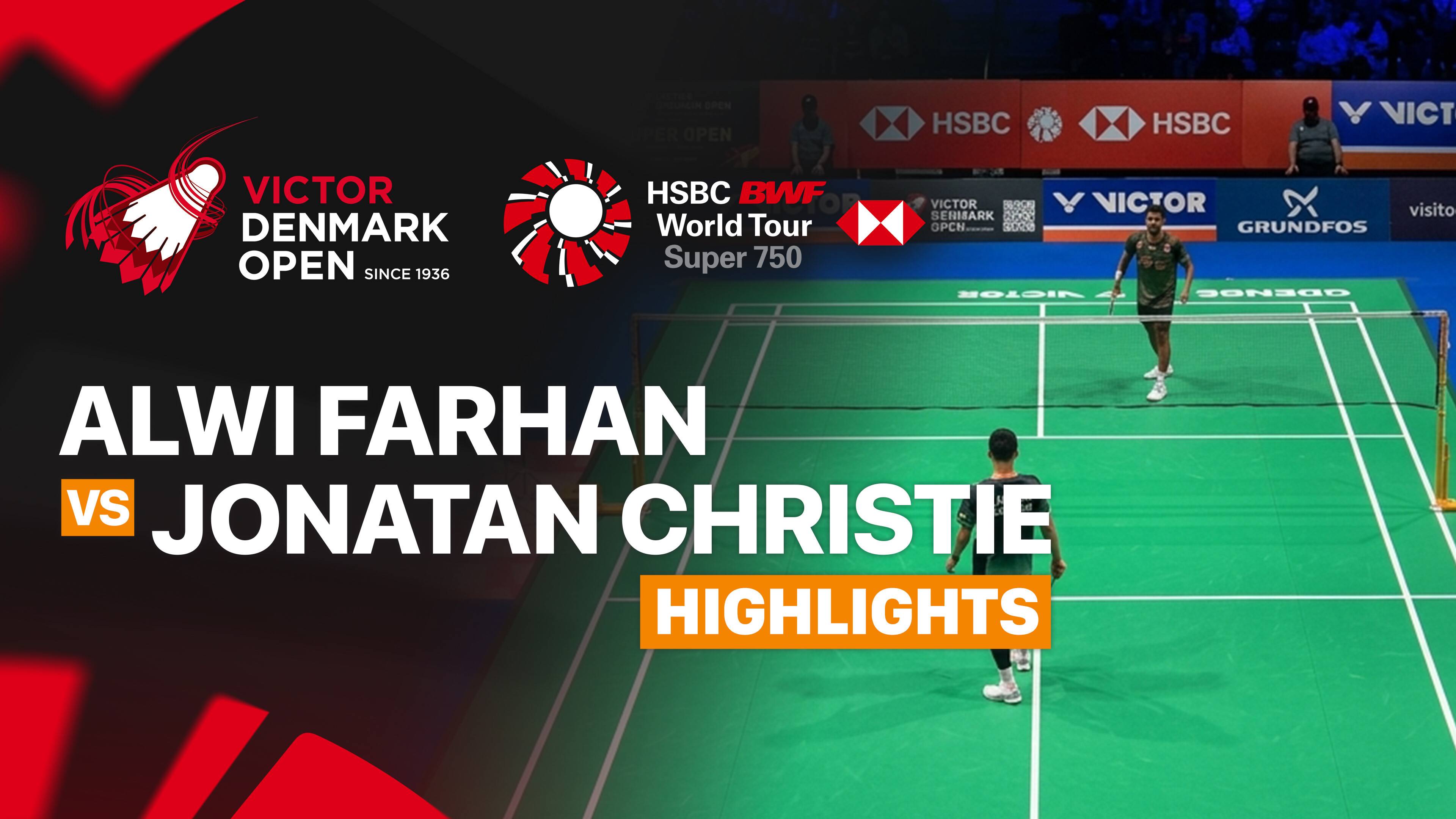 Alwi Farhan (INA) vs Jonatan Christie (INA) - Men's Singles Round of 16 | VICTOR Denmark Open 2026