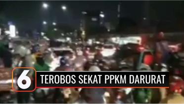 Nekat! Ratusan Kendaraan Terobos Pos Penyekatan PPKM Darurat di Jalan Margonda Raya Depok | Liputan 6