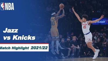 Match Highlight | Utah Jazz vs New York Knicks | NBA Regular Season 2021/22