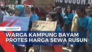 Tuntut Harga Sewa Rusun, Warga Kampung Bayam Gelar Unjuk Rasa di Depan Balai Kota DKI