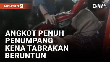 Angkot Penuh Penumpang Terlibat Tabrakan Beruntun di Tol Tangerang-Merak