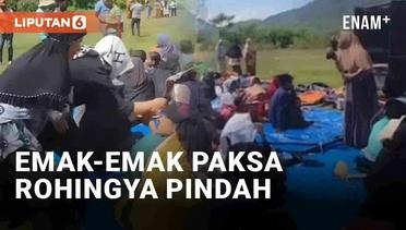 Viral Emak-Emak di Aceh Paksa Pengungsi Rohingya Pindah