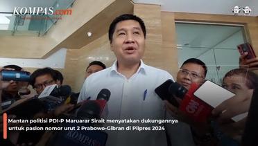 Eks Politisi PDI-P Maruarar Sirait Resmi Nyatakan Dukung Prabowo-Gibran