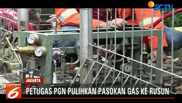 Petugas PGN Pulihkan Pasokan Gas ke Rusun - Liputan6 Petang Terkini