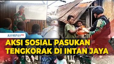 Deret Aksi Sosial Pasukan Tengkorak di Intan Jaya dalam Rangka HUT Kostrad