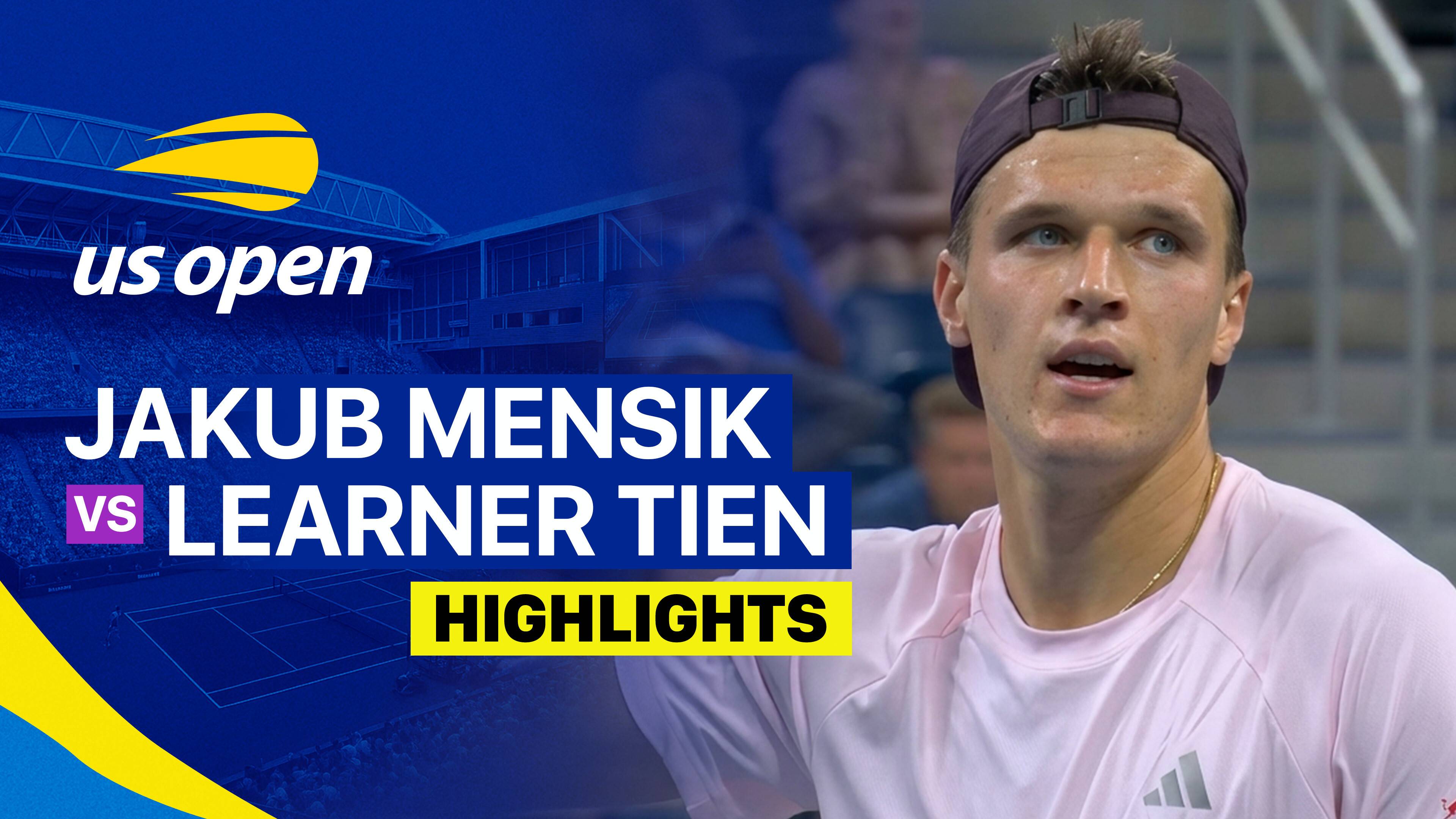 Jakub Mensik vs Learner Tien - Men's Singles Round 3 | US Open Tennis Championships 2026