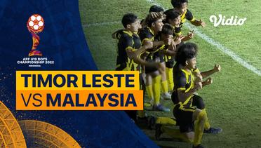 Mini Match - Timor Leste vs Malaysia | AFF U-19 Championship 2022