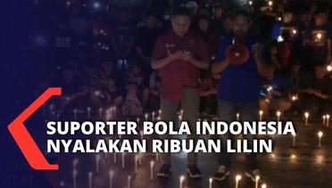 Ikut Berduka, Suporter Bola di Sejumlah Daerah Nyalakan Ribuan Lilin untuk Korban Tragedi Kanjuruhan