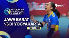 Highlights | Semifinal - Putri: Jawa Barat vs DI Yogyakarta  | Kejurnas Junior 2022