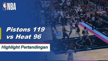 NBA I Cuplikan Pertandingan : Pistons 119 vs Heat 96
