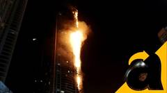 Kebakaran Hebat Landa Gedung Hunian Berlantai 79 Tertinggi di Dubai