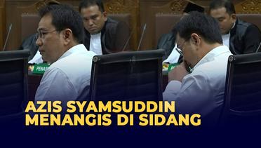 Momen Azis Syamsuddin Menangis Bacakan Nota Pembelaan di Depan Hakim
