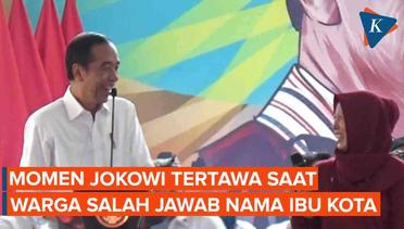 Momen Warga Banyuwangi Salah Sebut Ibu Kota Baru di Depan Jokowi