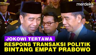 Ekspresi Tertawa Jokowi Respons Transaksi Politik dengan Bintang Empat Prabowo