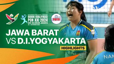 Semifinal Putri: Jawa Barat vs D.I Yogyakarta - Highlights | Babak Kualifikasi PON XXI Bola Voli
