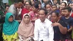 Suasana Jokowi Sapa Warga Kampung Deret usai Sampaikan Deklarasi Kemenangan