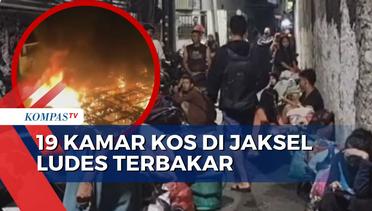 Diduga Akibat Kompor Listrik Korslet, 19 Kamar Indekos di Jaksel Hangus Terbakar!