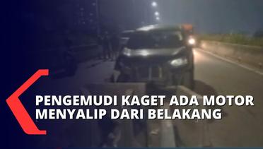 Dua Mobil Ringsek Akibat Tabrak Beton Pembatas Jalan di Daan Mogot Jakarta Barat
