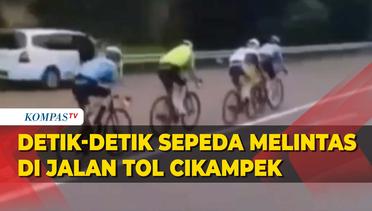 Aksi Viral Kelompok Pesepeda Masuk Jalan Tol Jakarta-Cikampek