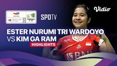 Ester Nurumi Tri Wardoyo (INA) vs Kim Ga Ram (KOR) - Highlights | Uber Cup Chengdu 2024 - Women's Singles