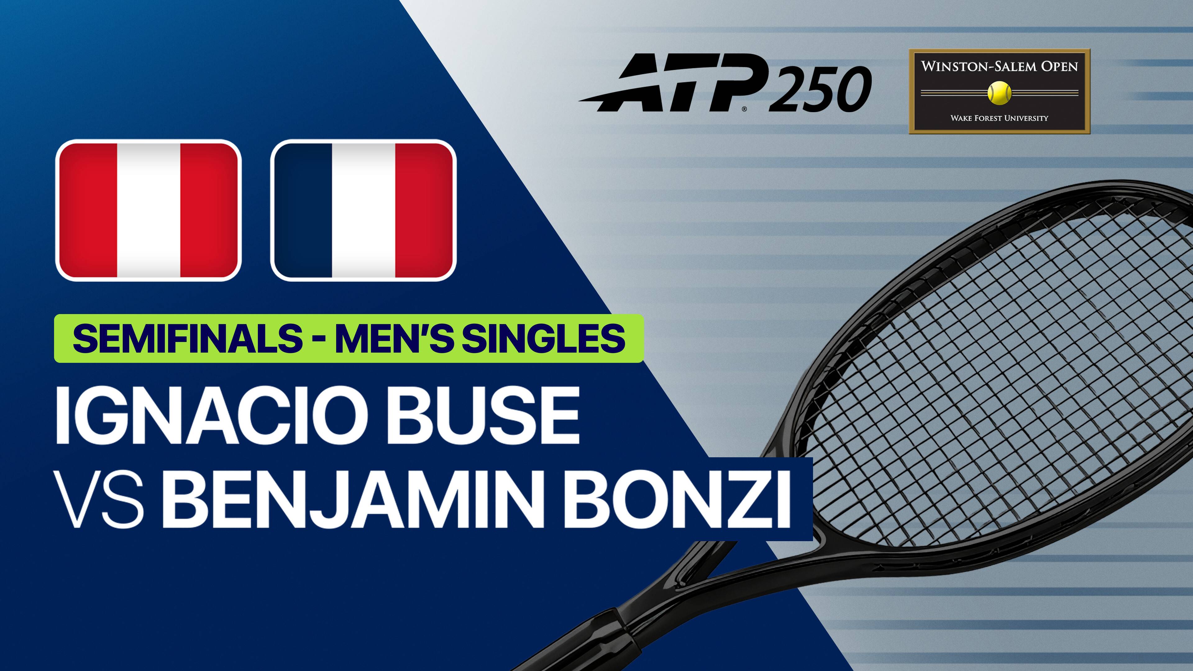 Ignacio Buse vs Benjamin Bonzi - Semifinals | ATP 250: Winston-Salem Open 2026
