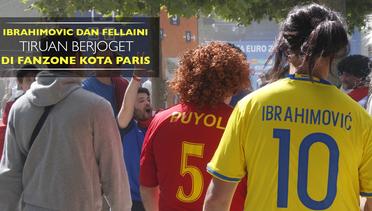 Ibrahimovic dan Fellaini Tiruan Berjoget di Fanzone Kota Paris