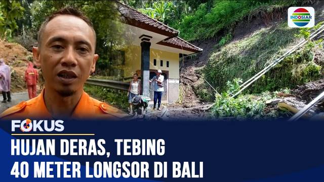 Tebing 40 Meter Longsor di Karangasem Bali, Sejumlah Rumah Tertimbun Rusak Berat | Fokus