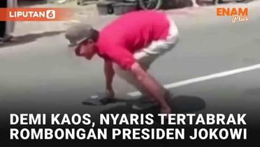 Demi Kaos, Pria Nyaris Tertabrak Iring-iringan Mobil Presiden Jokowi