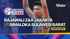 Highlights | 16 Besar - Putra: Rajawali Z&A Jakarta vs Bimaloka Sulawesi Barat  | Kejurnas Bola Voli Antarklub U-17 2022