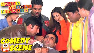 Akshay Kumar, Sunil Shetty, Johnny Lever Fighting For Diamonds | Comedy Scene | Awara Paagal Deewana