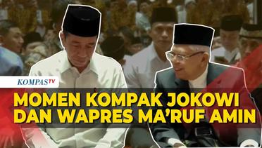 Momen Kompak Jokowi dan Wapres Maruf Amin Salat Idul Fitri di Masjid Istiqlal