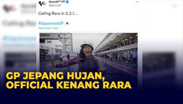 GP Jepang Diguyur Hujan Deras, Ofisial MotoGp Kenang Aksi Rara Pawang Hujan: Calling Rara in 3,2,1!
