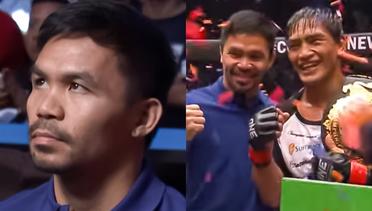 Manny Pacquiao Was In The Building For Folayang vs. Ting | Apr 2017