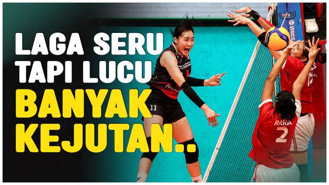 Seru dan Banyak Kejutan, Ini Momen Laga Red Sparks Vs Indonesia All Stars