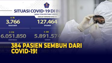 Update Corona 19 Mei 2022: Bertambah 384 Orang Pasien Sembuh dari Covid-19!