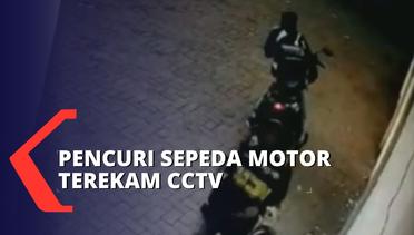 Aksi Pencurian Sepeda Motor di Serang Banten Terekam CCTV