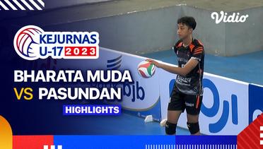 Putra: Bharata Muda vs Pasundan - Highlights | Kejurnas Bola Voli Antarklub U-17 2023