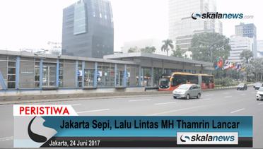 Jakarta Sepi, Lalu Lintas MH Thamrin Lancar