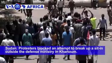 VOA60 Africa - Sudan's Protesters Defiantly Continue Sit-In