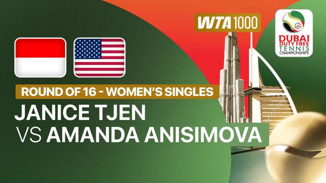 Janice Tjen (INA) vs Amanda Anisimova (USA) - Full Match | WTA 1000: Dubai Duty Free Tennis Championships 2026