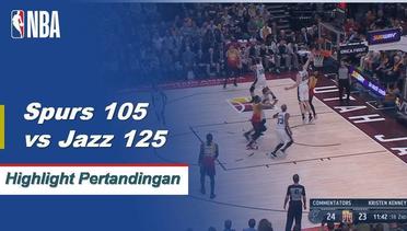 NBA I Cuplikan Pertandingan : Spurs 105 vs Jazz 125