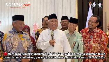 [FULL] Keterangan Din Syamsuddin Dukung Anies-Imin Usai Bertemu Presiden PKS