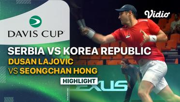 Highlights | Serbia (Dusan Lajovic) vs Korea Republic (Seongchan Hong) | Davis Cup 2023