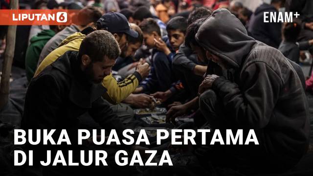 Potret Warga Gaza Berbuka Puasa di Hari Pertama Ramadan