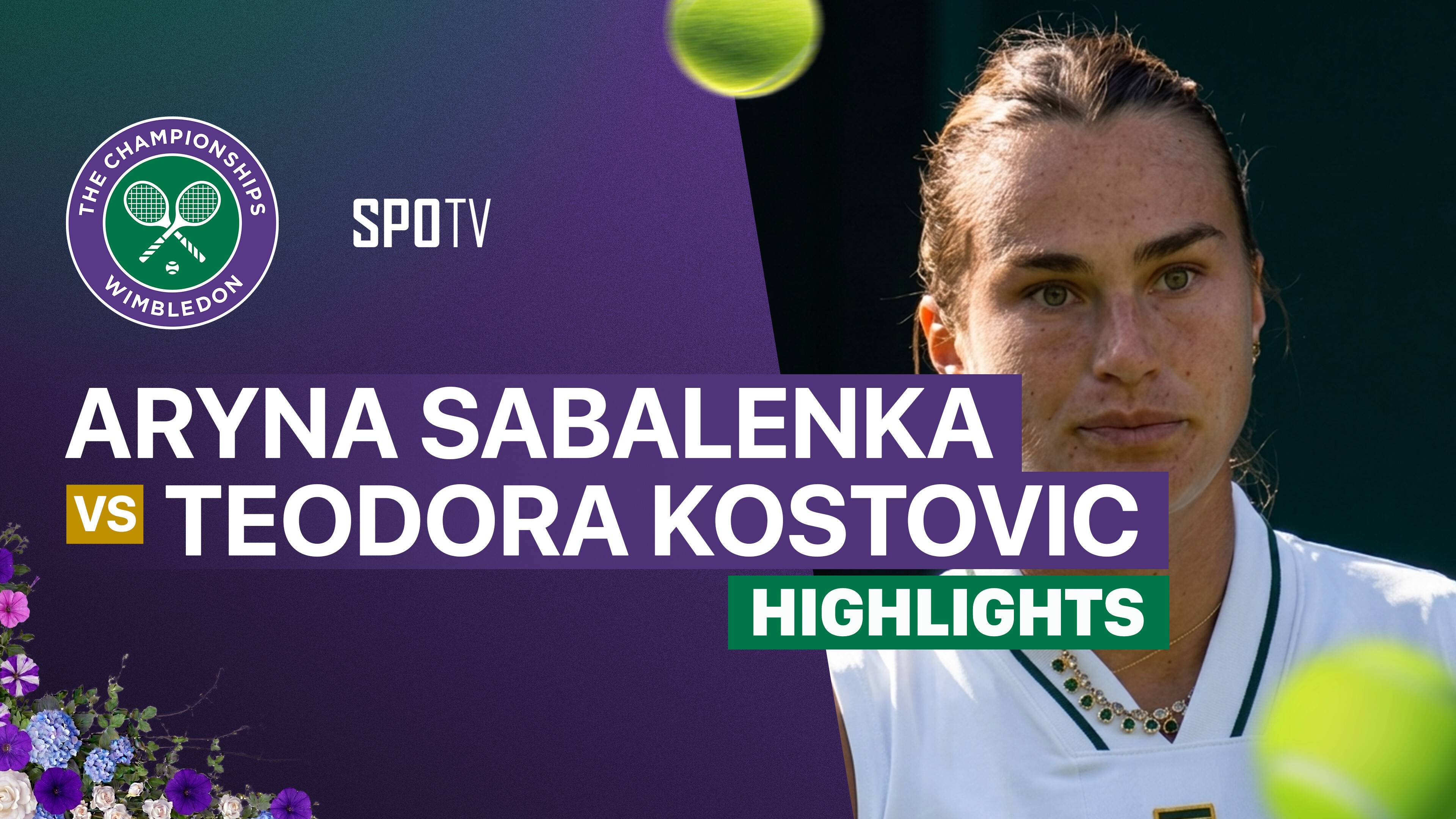 Aryna Sabalenka vs Teodora Kostovic - Ladies's Singles First Round | Wimbledon 2026
