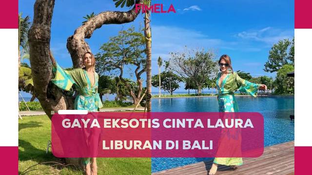 8 Gaya Eksotis Cinta Laura Liburan di Bali, Terlihat Stunning Kenakan Resortwear