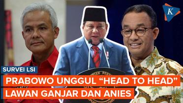 Survei LSI: Prabowo Menang "Head to Head" Lawan Ganjar dan Anies